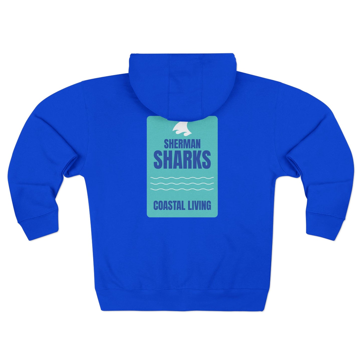 Coastal Living x Sherman Sharks Adult Unisex Zip Hoodie