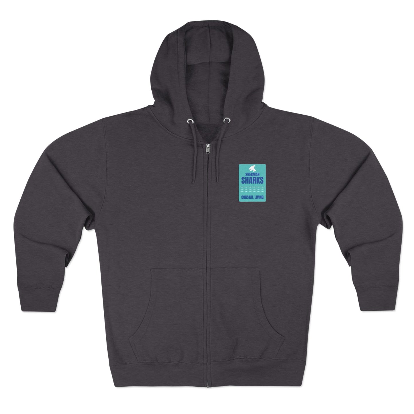 Coastal Living x Sherman Sharks Adult Unisex Zip Hoodie