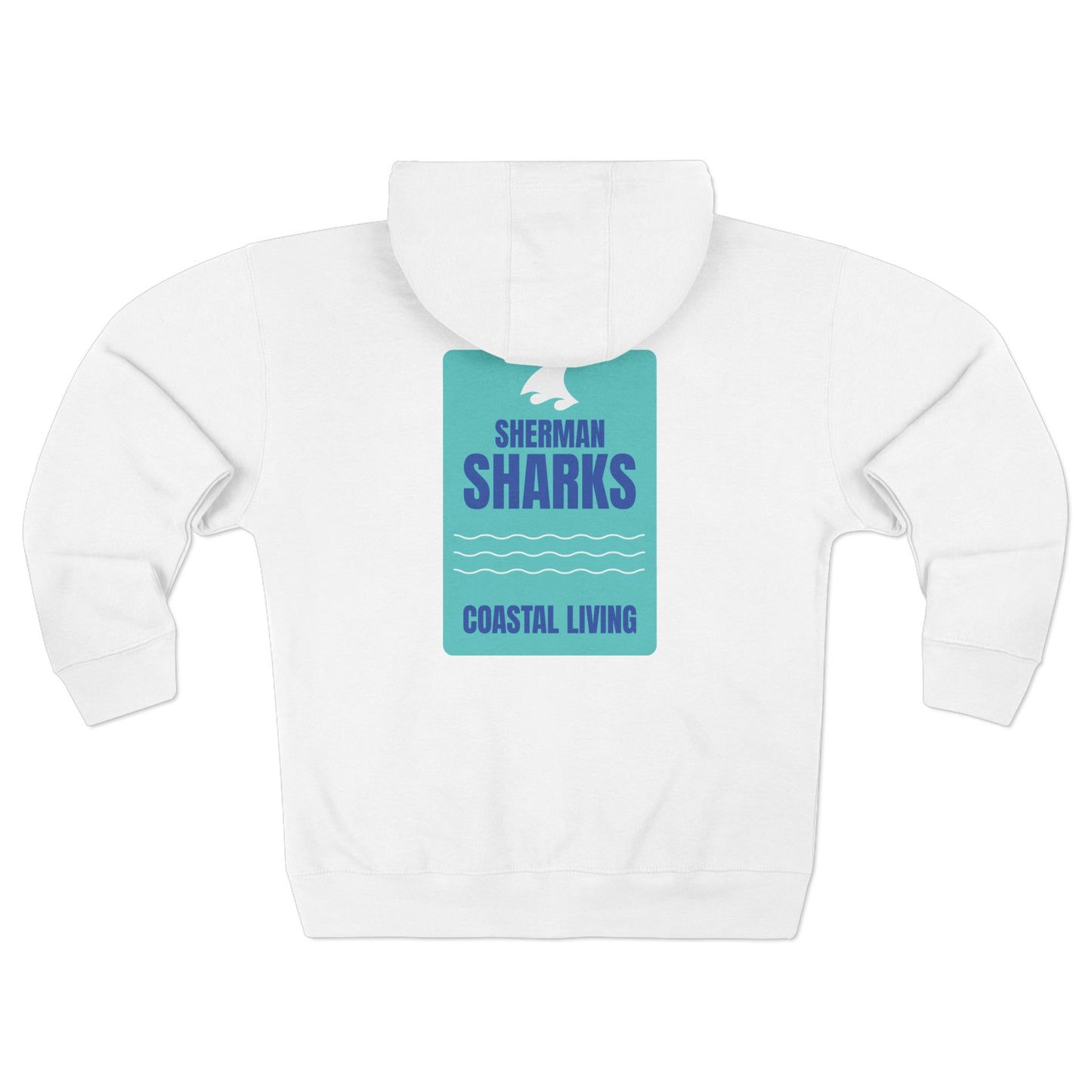 Coastal Living x Sherman Sharks Adult Unisex Zip Hoodie