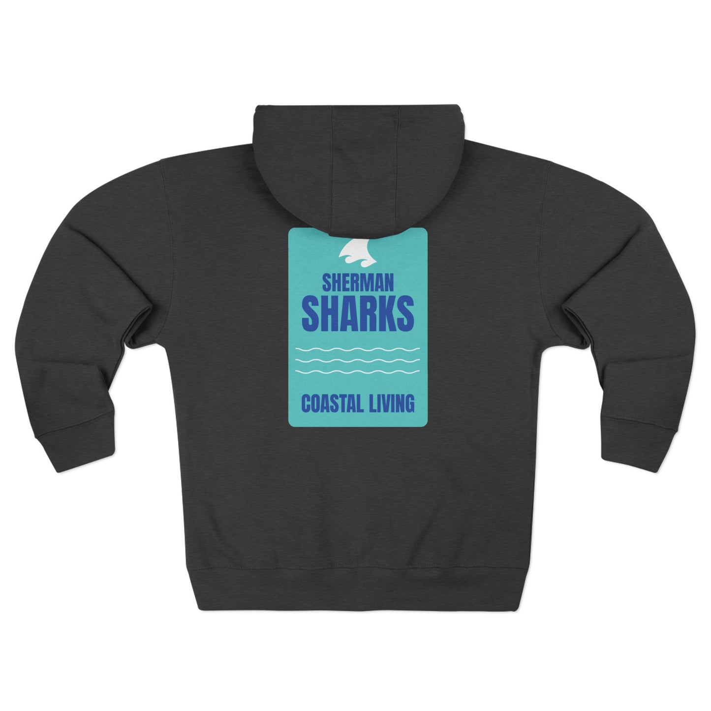 Coastal Living x Sherman Sharks Adult Unisex Zip Hoodie