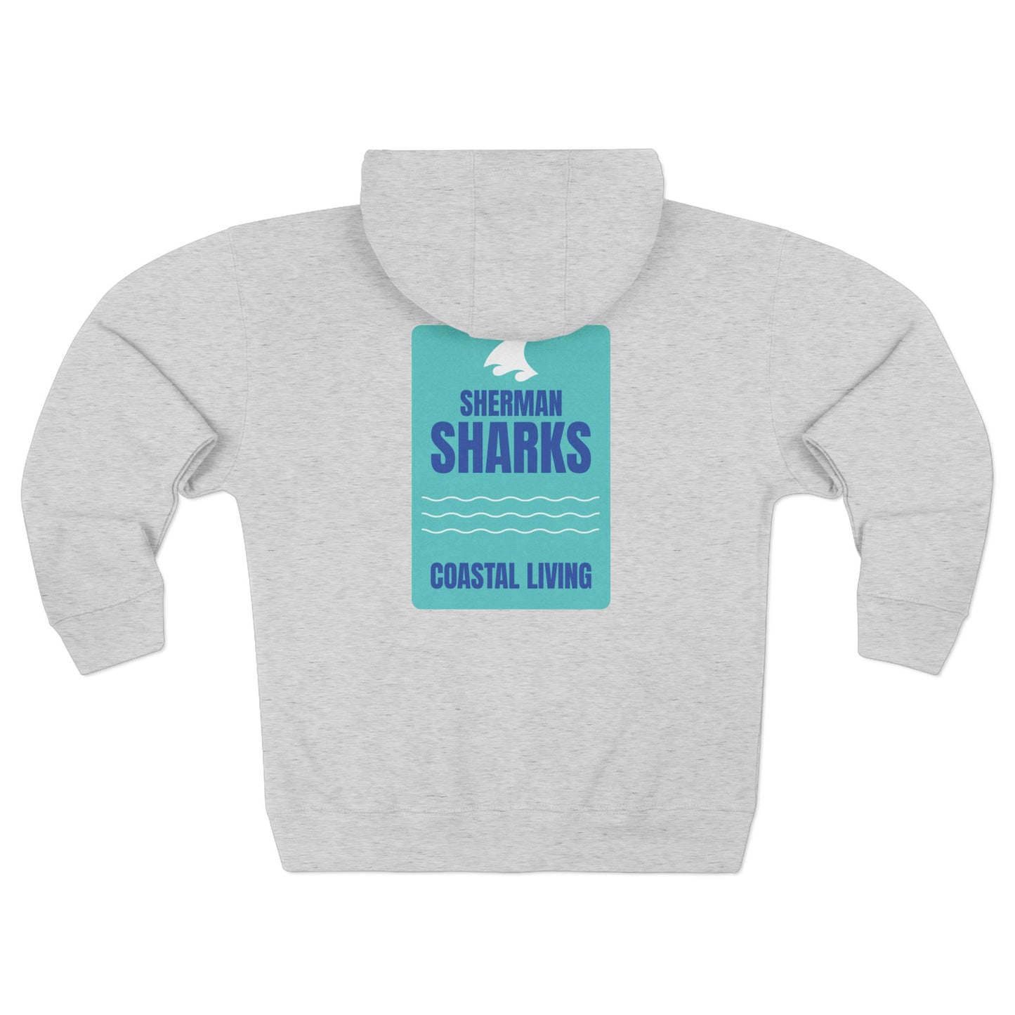 Coastal Living x Sherman Sharks Adult Unisex Zip Hoodie