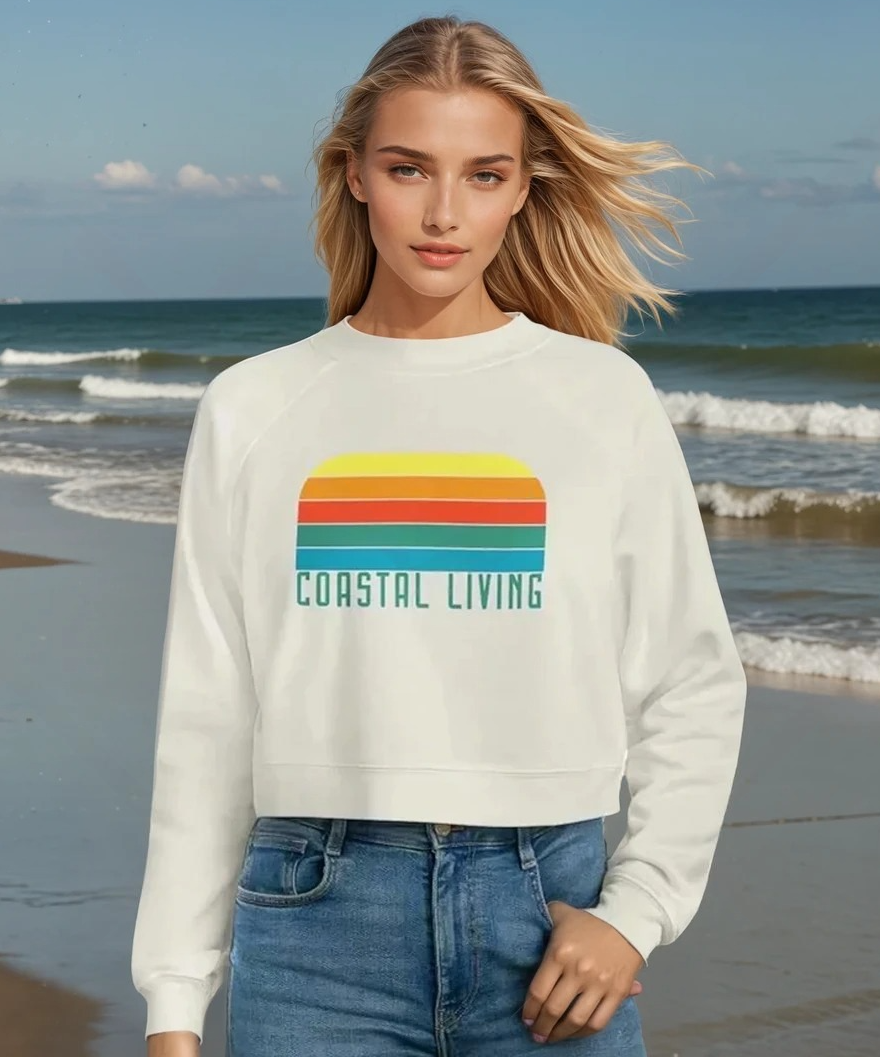 Women's Sunseeker Cropped Sweatshirt – Coastal Living