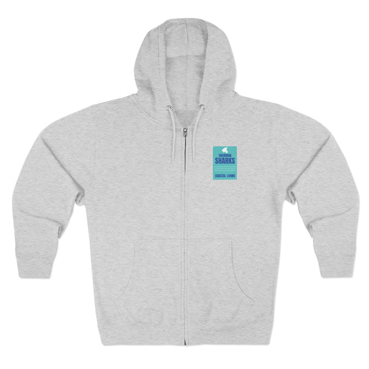 Coastal Living x Sherman Sharks Adult Unisex Zip Hoodie