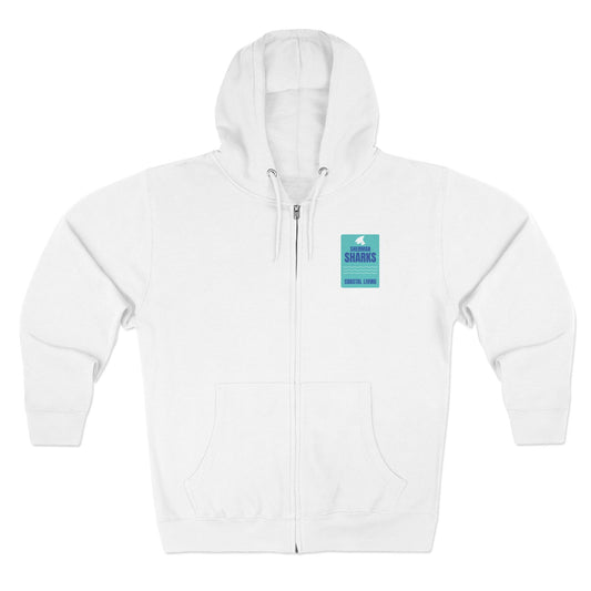 Coastal Living x Sherman Sharks Adult Unisex Zip Hoodie