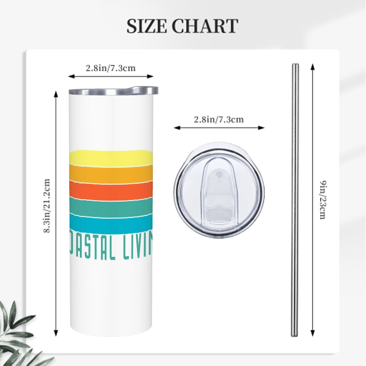 20 oz Coastal Living Skinny Tumbler