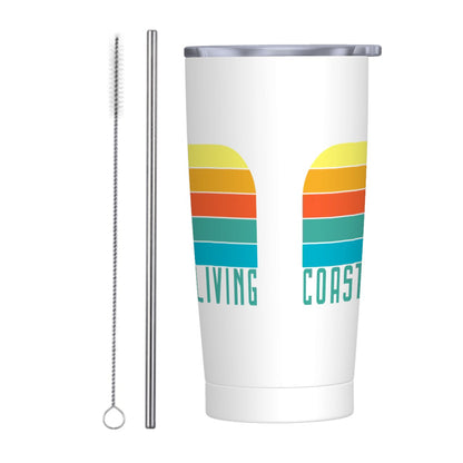 Coastal Living Insulated 20oz Tumbler with Lid & Straw