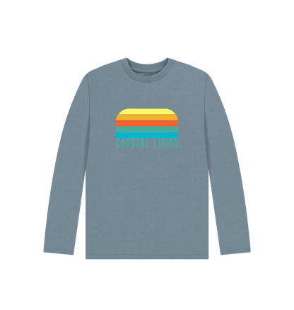 Stone Blue Coastal Living Sunseeker Organic Long Sleeve Youth T-Shirt