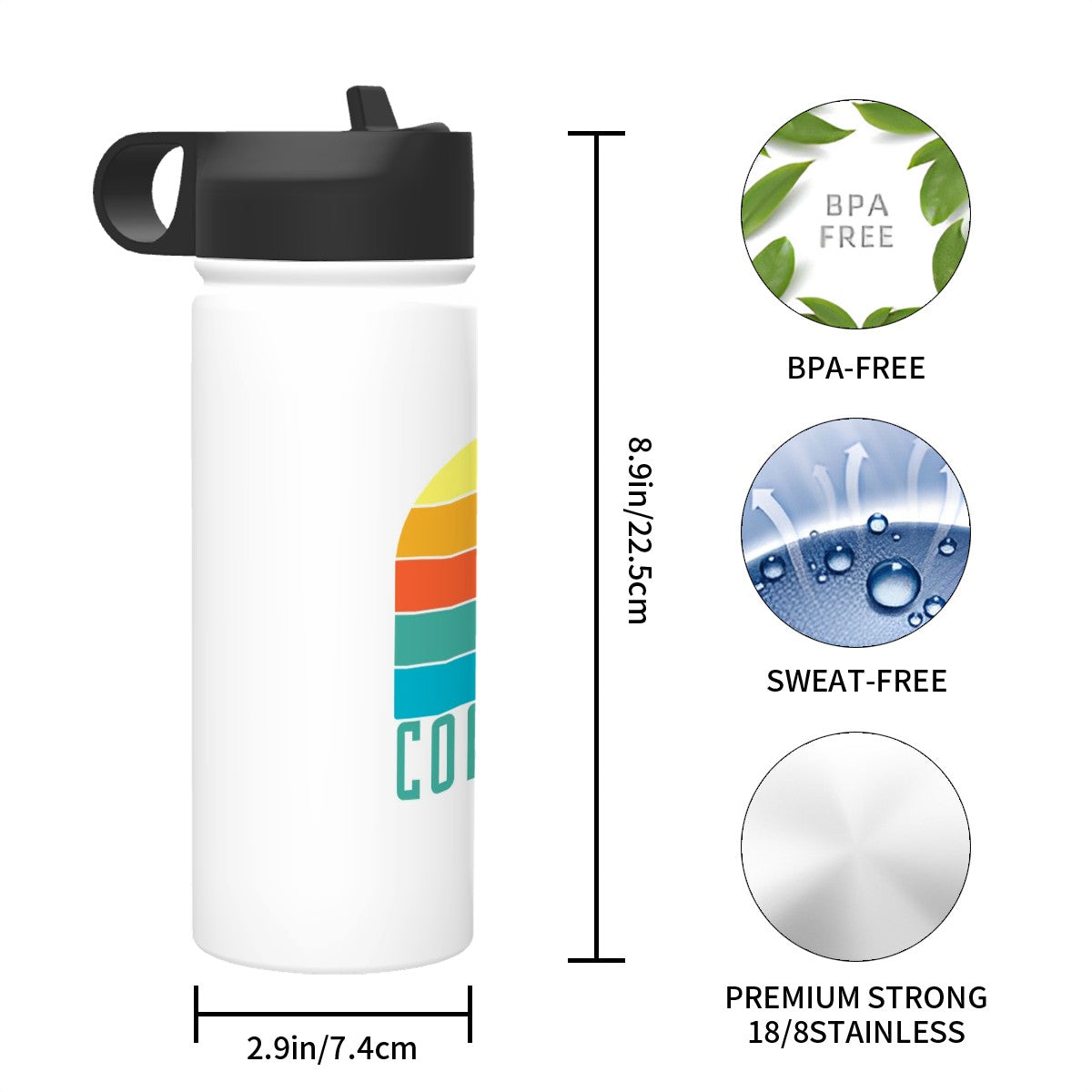 18oz Insulated Tumbler Water Bottle