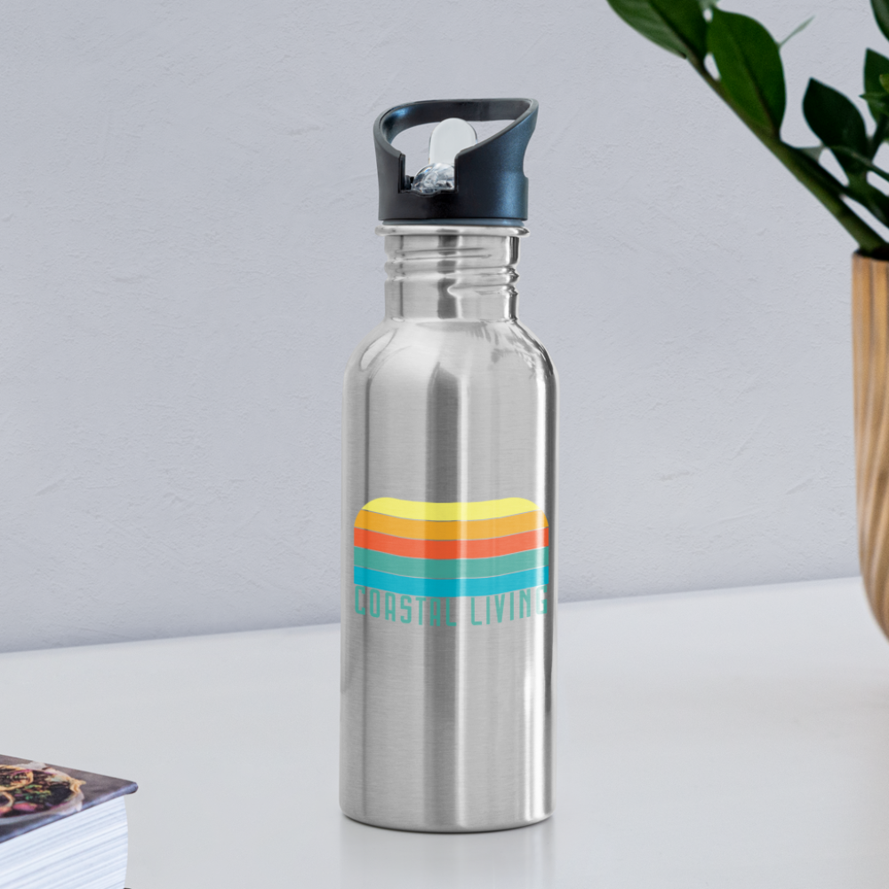 Coastal Living Water Bottle - silver